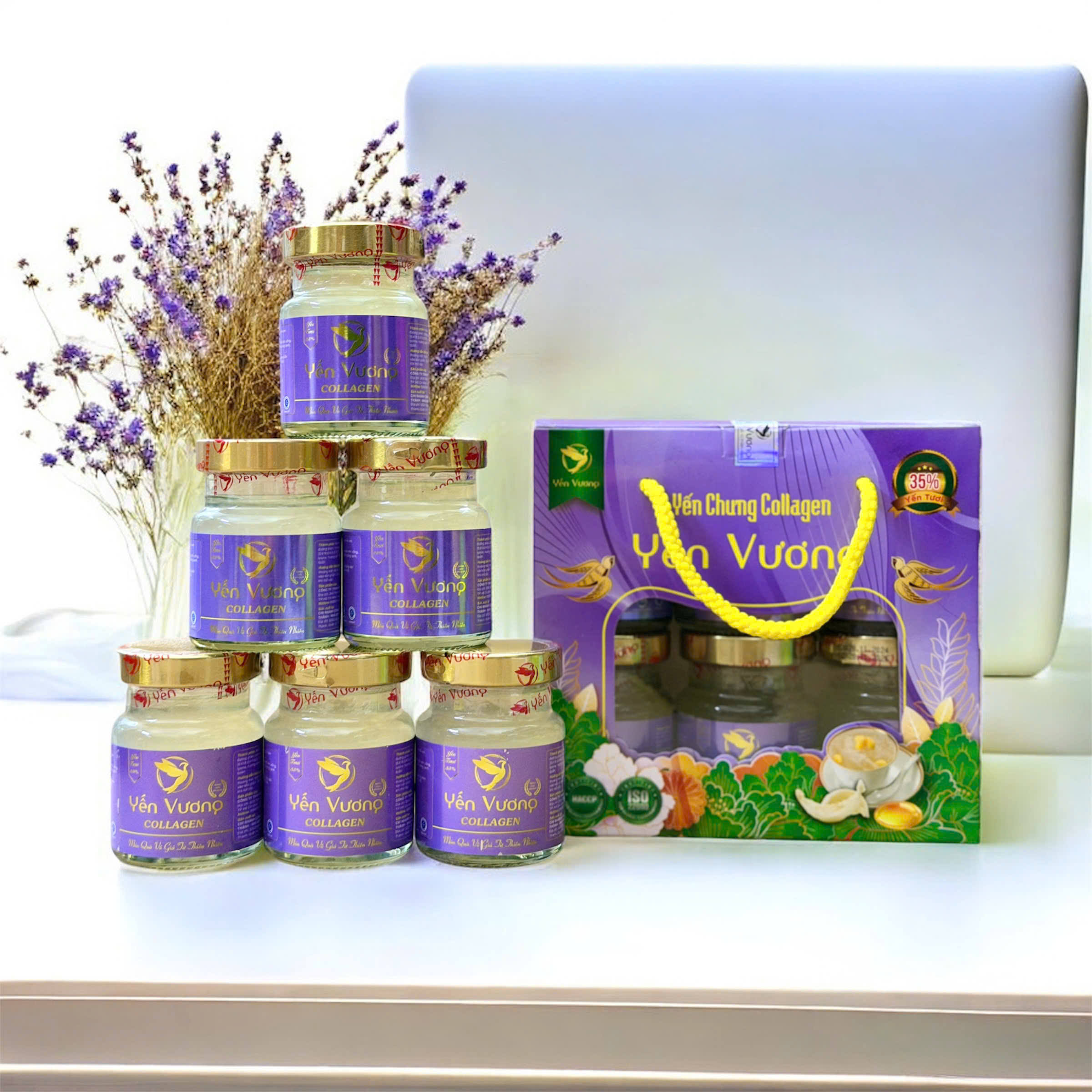 Lốc 6 hũ yến Vương 70ml Collagen